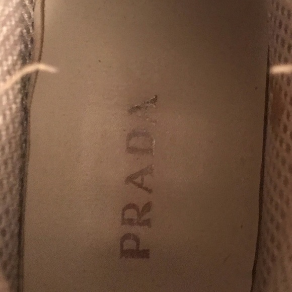 PRADA GREY & WHITE  HIGHTOP SNEAKERS - Picture 8 of 8